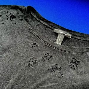 Distressed Black Tshirt